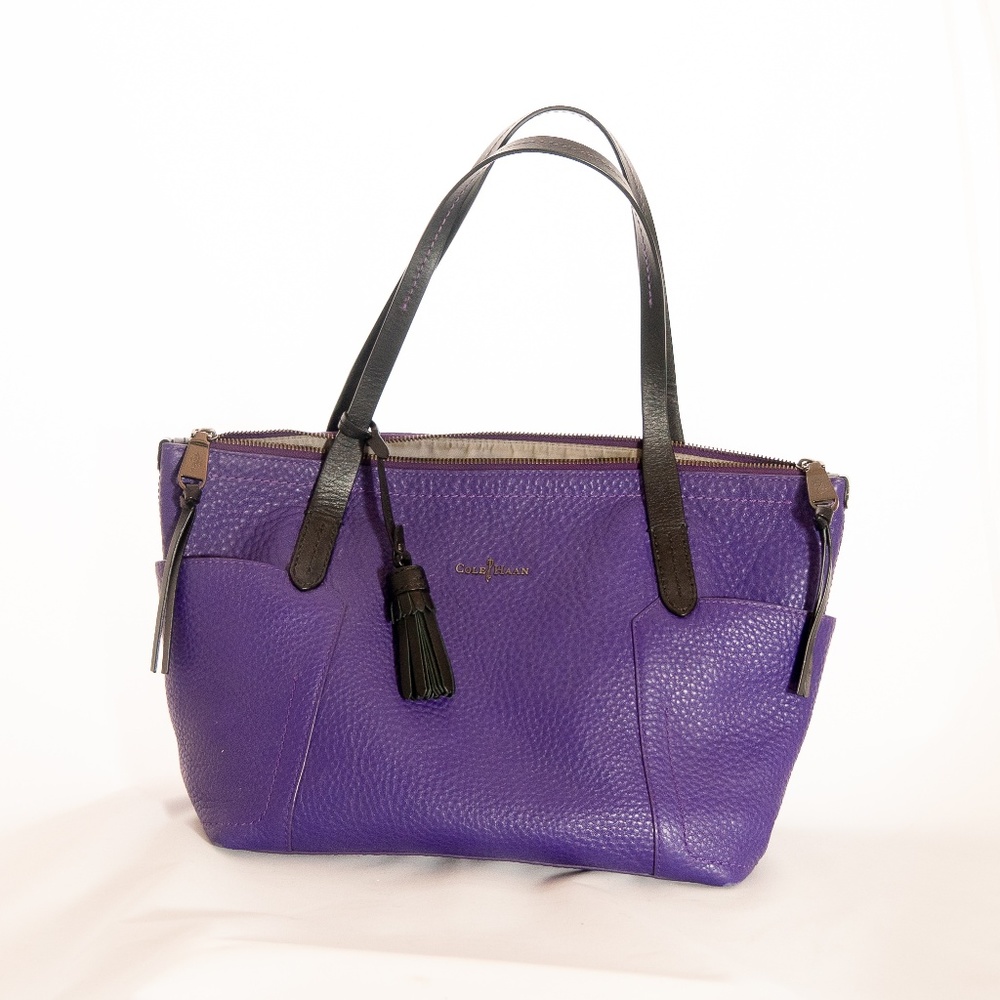 Cole Haan satchel purple beautiful pop of color